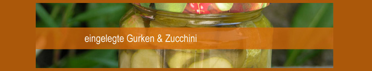 eingelegte Gurken und Zucchini